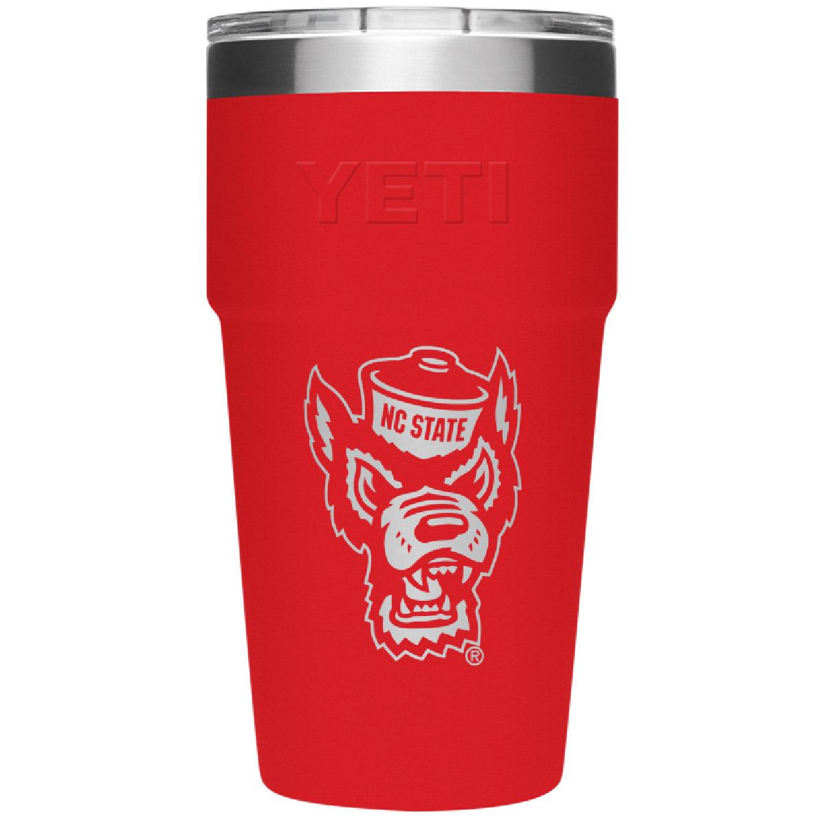 Yeti Rambler 16oz Pint Red With Tuffy Head